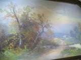 ANTIQUE VINTAGE Old ORIGINAL SIGNED Master PASTEL ART PAINTING Artist CHANDLER