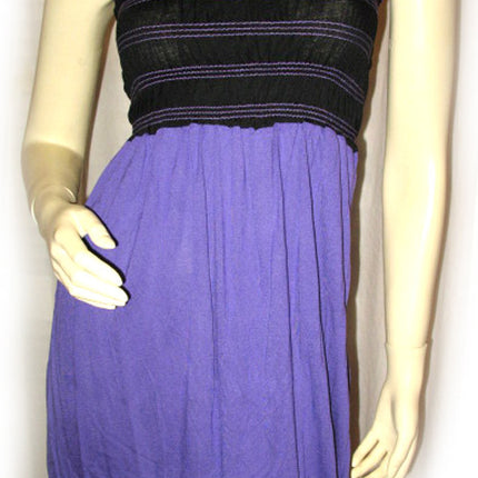 New Y2K Mini Tube Bandeau Dress/Top Sleeveless Strapless Made USA Blue Sundress
