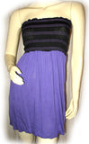 New Y2K Mini Tube Bandeau Dress/Top Sleeveless Strapless Made USA Blue Sundress