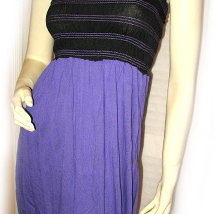 New Y2K Mini Tube Bandeau Dress/Top Sleeveless Strapless Made USA Blue Sundress