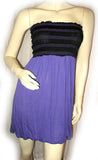 New Y2K Mini Tube Bandeau Dress/Top Sleeveless Strapless Made USA Blue Sundress