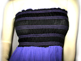 New Y2K Mini Tube Bandeau Dress/Top Sleeveless Strapless Made USA Blue Sundress