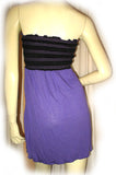 New Y2K Mini Tube Bandeau Dress/Top Sleeveless Strapless Made USA Blue Sundress