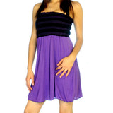 New Y2K Mini Tube Bandeau Dress/Top Sleeveless Strapless Made USA Blue Sundress