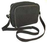 G.H. BASS & CO BLACK Shoulder Messenger Passport TRAVEL TRIP TOUR BAG PURSE