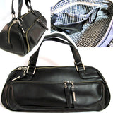 NEW Women RED or BLACK Tube Tubular HANDBAG PURSE Ladies BAG BAGS Gingham Lining