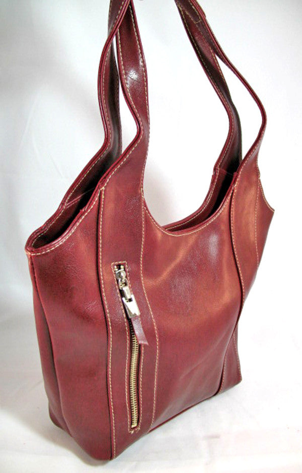 Women's burgundy black nappa leather purse mini bag - GFG | Carlo Cecchini