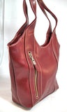 NEW Women RED MAROON BURGUNDY Shoulder PURSE HANDBAG BAG with POCKETS Organizer