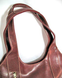 NEW Women RED MAROON BURGUNDY Shoulder PURSE HANDBAG BAG with POCKETS Organizer