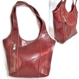 NEW Women RED MAROON BURGUNDY Shoulder PURSE HANDBAG BAG with POCKETS Organizer