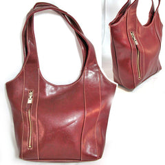 NEW Women RED MAROON BURGUNDY Shoulder PURSE HANDBAG BAG with POCKETS Organizer
