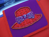 NEW AVON RED PURPLE ID Credit Cards Checkbook Organizer Shoulder WALLET BAG CASE