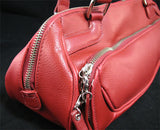NEW Women RED or BLACK Tube Tubular HANDBAG PURSE Ladies BAG BAGS Gingham Lining