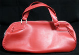 NEW Women RED or BLACK Tube Tubular HANDBAG PURSE Ladies BAG BAGS Gingham Lining