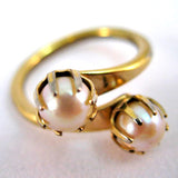 VINTAGE SARAH COV COVENTRY Faux PEARL PEARLS Ball Womens RING size 5.25