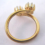 VINTAGE SARAH COV COVENTRY Faux PEARL PEARLS Ball Womens RING size 5.25
