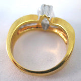 Womens Jewelries PEAR Shape Crystal Clear Glass Stones Multi-Stone RING RINGS size 6
