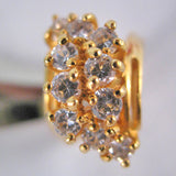 Womens Yellow GOLD Tone RING size 5 Crystal Glass Stones CLUSTER Stone Jewelries