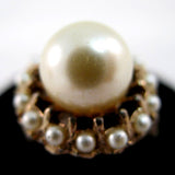 VINTAGE Faux PEARL PEARLS Womens RINGS RING Adjustable size 7 7.5 7.75 8