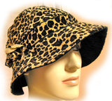 NEW Women ANIMAL PRINT Black Beige LEOPARD Pattern Printed Head Skull Cover HAT