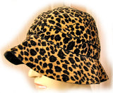 NEW Women ANIMAL PRINT Black Beige LEOPARD Pattern Printed Head Skull Cover HAT
