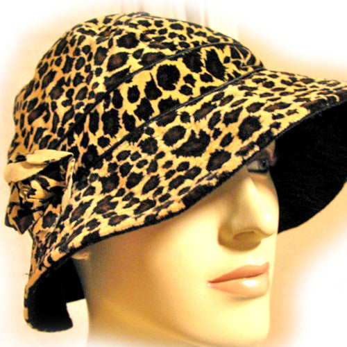 NEW Women ANIMAL PRINT Black Beige LEOPARD Pattern Printed Head Skull Cover HAT