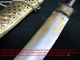 VINTAGE OLD KNIFE DAGGER INDIA CURVE BLADE Carve Brass CASE Estate Sale