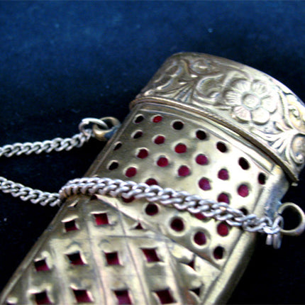 VINTAGE OLD KNIFE DAGGER INDIA CURVE BLADE Carve Brass CASE Estate Sale
