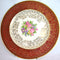 22K Solid GOLD ART PRINT Collectors ROYAL CHINA 10" Round PLATE CERAMIC Collectors Plates Metal HANGER Floral Flowers
