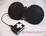 NEW Handy Portable Travel Dual Round BALL SPEAKER SPEAKERS System MP3 Music Player Cell Mobile Phone Cellphone Smartphone Electronics