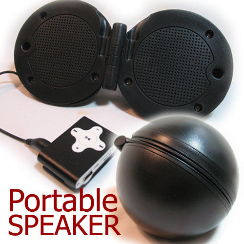 NEW Portable Dual Round BALL SPEAKER SPEAKERS System MP3 Music Player Cell Cellphone Smartphone
