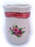 Vintage Soap DISH Toothbrush CUP HOLDER BATH SET Handpainted Floral Flowers Marked CB