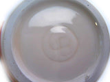Vintage Soap DISH Toothbrush CUP HOLDER BATH SET Handpainted Floral Flowers Marked CB