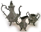LOT 3-pc VINTAGE Antique REED & BARTON SILVER Plate SILVERPLATE COFFEE TEA 12" POT SET