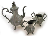 LOT 3-pc VINTAGE Antique REED & BARTON SILVER Plate SILVERPLATE COFFEE TEA 12" POT SET