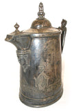 13" VINTAGE Antique? 1854 REED & BARTON SILVER Plate Etched SILVERPLATE Ice Water PITCHER