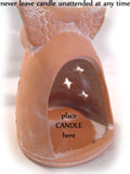 NEW Box CHRISTMAS Holiday PRAY PRAYING 6in ANGEL Clay CANDLE HOLDER HOUSE OF LLOYD