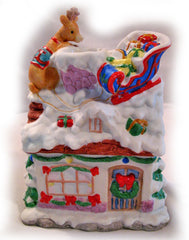 AVON CHRISTMAS Holiday OIL DIFFUSER NIGHT LIGHT Porcelain Ceramic Home Decors