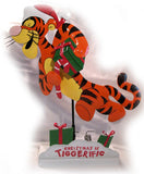 CHRISTMAS Day Holiday DISNEY TIGGER TIN METAL Animal Cartoon Character Characters Disneyana Collectible Collectibles Home Decor Decorations