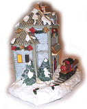 CHRISTMAS Holiday Village PLEASANT GROVE TRAIN STATION Musical Lighted with BOX