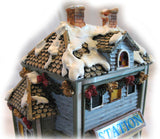 CHRISTMAS Holiday Village PLEASANT GROVE TRAIN STATION Musical Lighted with BOX