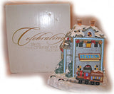CHRISTMAS Holiday Village PLEASANT GROVE TRAIN STATION Musical Lighted with BOX