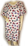 Women's Dresses Womens Shirt Dress Night Dress Nighty Nightgown Nightwear Night Gown Sleepwear Sleeping Sleep Wear Loungewear Lounge Wear T-Shirt Tops White Multicolor BEAR BEARS Pattern Animal Print Animals Prints Printed Pattern Women Casual Comfortable Clothes Clothing
