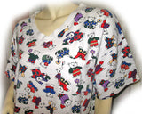 Women's Dresses Womens Shirt Dress Night Dress Nighty Nightgown Nightwear Night Gown Sleepwear Sleeping Sleep Wear Loungewear Lounge Wear T-Shirt Tops White Multicolor BEAR BEARS Pattern Animal Print Animals Prints Printed Pattern Women Casual Comfortable Clothes Clothing