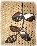 CHAUS Womens Tops BEIGE BROWN Knit Knitted CROCHET Short Sleeve Fishnet Fish Net See Through Revealing Sexy TOP Beachwear Beach Wear Summer Clothes Clothing