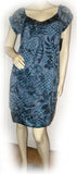 NEW NWT Womens Dresses NAVY BLUE White Floral Flowers Cap Sleeve MINI DRESS Clothing M 6