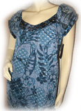 NEW NWT Womens Dresses NAVY BLUE White Floral Flowers Cap Sleeve MINI DRESS Clothing M 6
