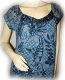 NEW NWT Womens Dresses NAVY BLUE White Floral Flowers Cap Sleeve MINI DRESS Clothing M 6