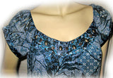 NEW NWT Womens Dresses NAVY BLUE White Floral Flowers Cap Sleeve MINI DRESS Clothing M 6