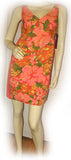 NEW NWT ORANGE Hawaiian Floral Hibiscus Flowers Sleeveless MINI DRESS Summer M 7